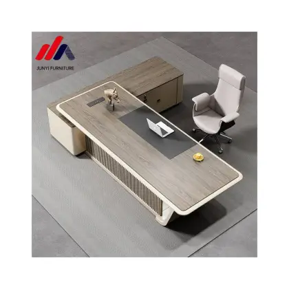 Modern Wood Office Desk with Drawer - Customizable Home Office Computer Desk