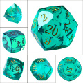 Crystal Multifaceted Polyhedral Dice Set 7 PCS for DND, RPG Tabletop Gaming, Collectors | Tinbox Packing, Gemstone Effect Dice