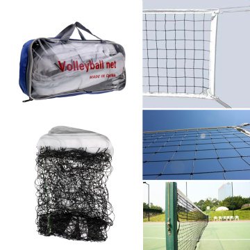 Foldable Standard Official Size Outdoor Indoor Beach Volleyball Net Sports Netting with Steel Cable and Pouch