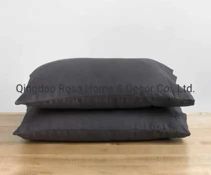 White Pure French Linen Pillow Case Set