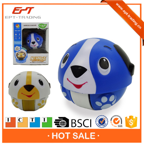 Novelty mini cartoon electric running dog with music for kids