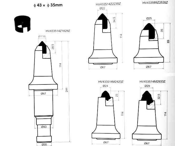 Coal Milling Teeth type3