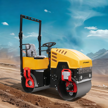 Industrial construction double vibration drive road roller 1ton hydraulic vibratory road roller