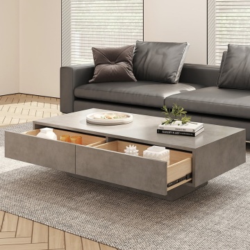 Beton rechteckig versammelte Wohnzimmer Couchtisch