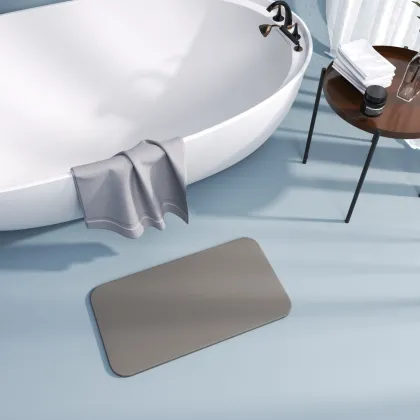 Custom Design Natural Diatomaceous Earth Shower and Kitchen Mats: Soft Diatom Mud Bath Flooring Solutions
