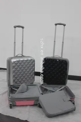 2015 energetic ABS/pc travel luggage zipper frame for boarding