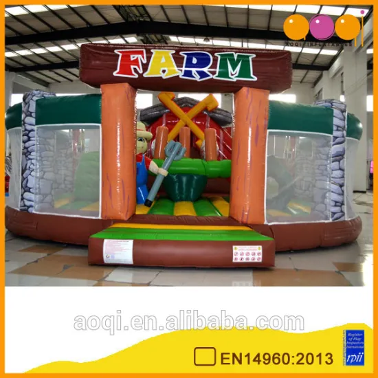 AOQI commercial use farm fun city commercial bouncy castle with free EN14960