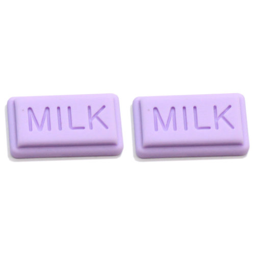 Colorful Chocolate Resin Flatback Cabochon Kawaii DIY Resin Craft Decoration Miniature Food Milk Chocolate Bar