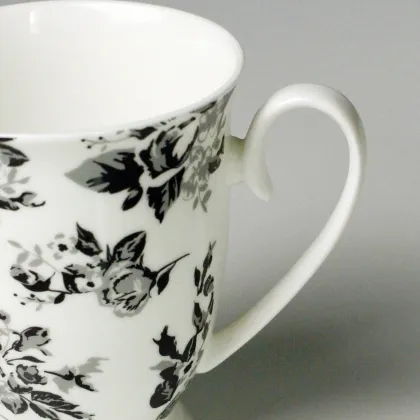 12 Oz Euro Style Bone Porcelain Tea Cup & Coffee Mug
