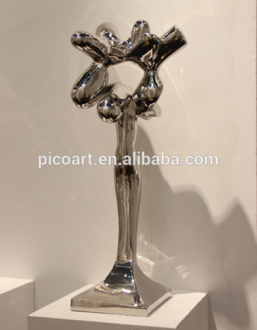 Abstract stainless steel sculpture handmade polishing finished arts and crafts