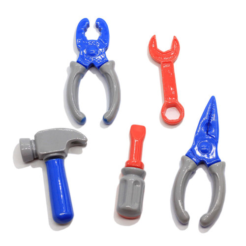 100pcs Kawaii Resin Kids Hand Tool Set Wrench Caliper Screwdriver Plier Hammers  Dolls Houses Miniature Toy accessories