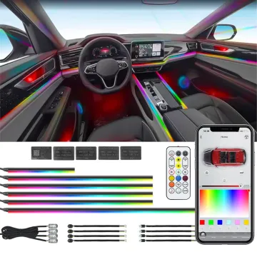 Symphony 64Color mobil Lampu ambient RGB Interior akrilik strip
