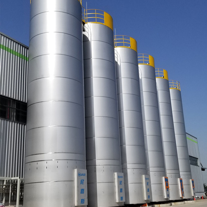 Bahan baku industri silo penyimpanan luar ruangan