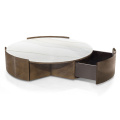 Mesa de café de madera redonda