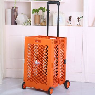 Hot Selling Collapsible Telescopic Shopping Cart with Wheels