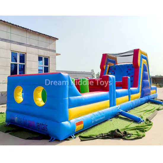 Customized Colorful Inflatable Bouncy Castle with Climbing Wall and Obstacles for Kids Playground