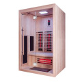 2 person traditional dry sauna room with massage