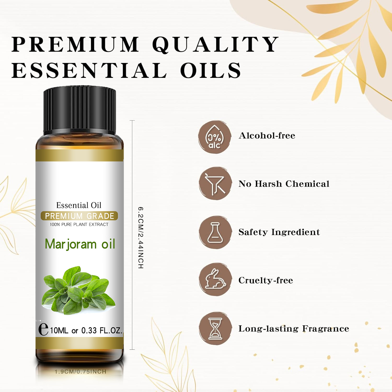 En gros en gros 100% organique de qualité plus fine huile essentielle pure marjoram huile essentielle de qualité cosmétique pour les soins de la peau