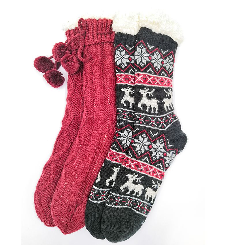 Frauen Sherpa Socken klobige Heimsocken