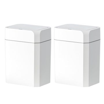 Non-Contact Smart Trash Can - Automatic Sensing Steel Metal Trash Can for Home and Kitchen