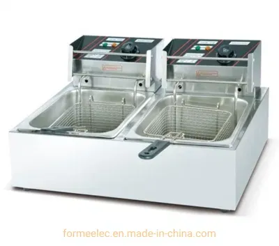Desktop 1-Tank 2-Basket Fryer 3kw Counter Top Electric Fryer