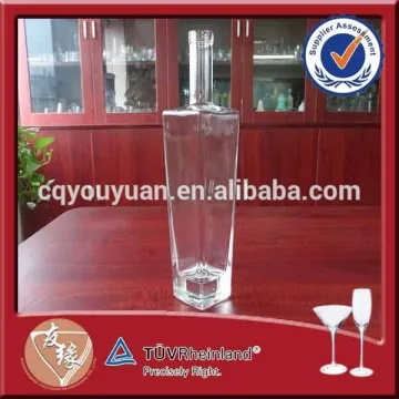 Cork top thick bottom clear glass vodka bottles 70cl