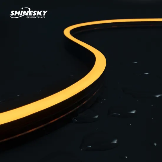 1220 Black Silicone Neon Strip LED Lamp - Unique Side Bend Design