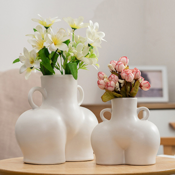 Modern White Ceramic Vase for Home and Wedding Decor