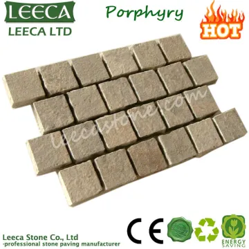 Colorful rose flamed granite paving stone