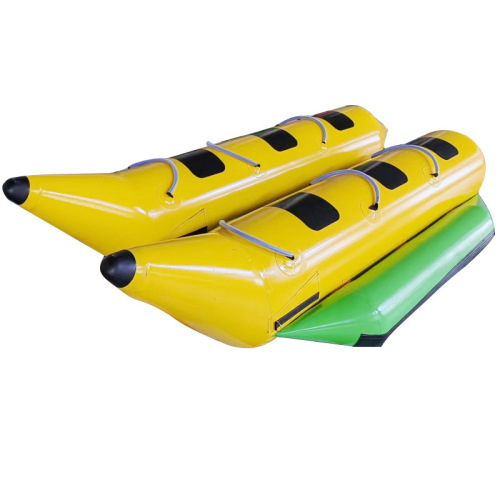 Bote deportivo de agua inflable de plátano de doble tubo