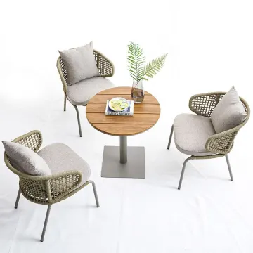 Uplion Outdoor Plastic Wood Aluminum Balcony Patio Table