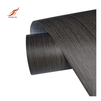 Adhesive black furniture covering vinyl wooden paper film