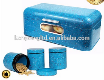4pcs Bread Box and Canister Set