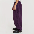 Pantaloni oversize viola tasca ad ariaggio all'ingrosso