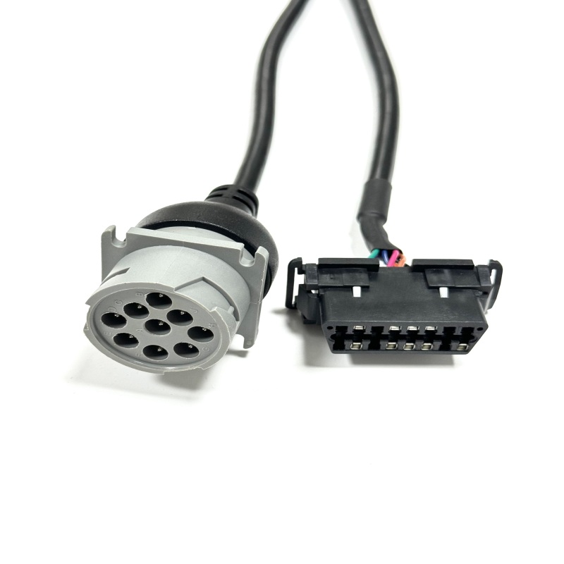 CAT 9P Male to CAT 9P Female Hyundai OBDII 16Pin Female Y Splitter Diagnostic Cable Length 330mm