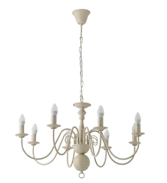 Distressed White 8-Way Ceiling Light (1)