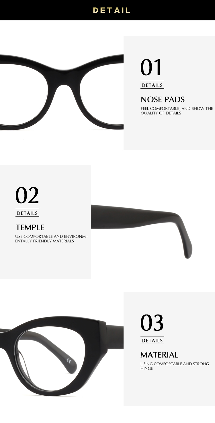 Cat Eye Acetate Optical Frame Glasses