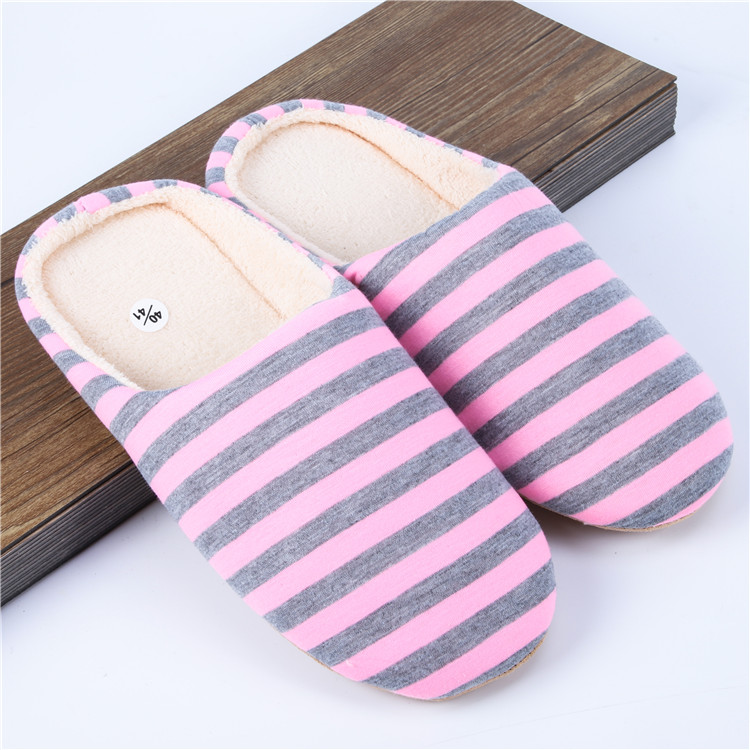 Colorful Knit Striped Indoor Slippers