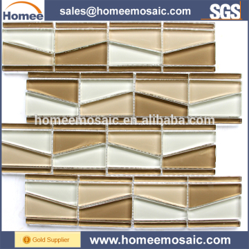 Factory Price Irregular Shape Mixed Color Crystal Glass Mosiac