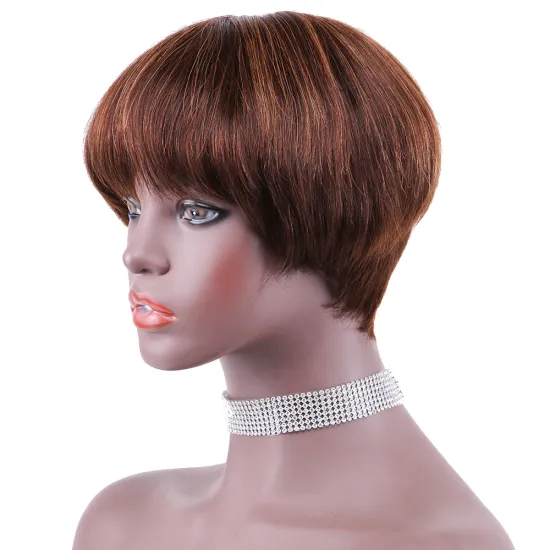 cheap wholesale Vendors 100% raw brazilian hair short bob pixie cut curls wig for woman perruque Virgin human hair form Indian