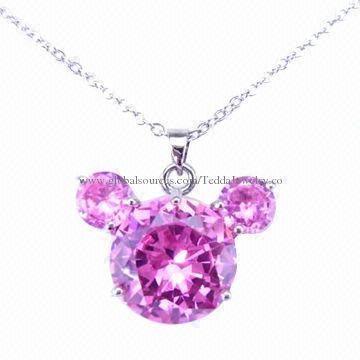 Lovely mouse head pendants, made of brass and cubic zircon stones