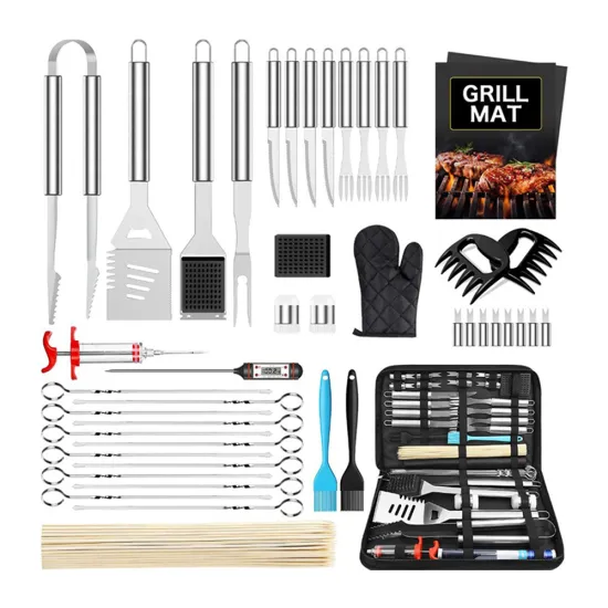 45 pcs Grill Set Stainless Steel Camping BBQ Tools barbecue accessories