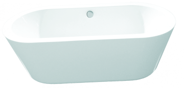 Bathroom White indoor Acrylic Bathtub Freestanding