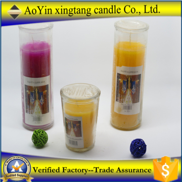 14 days long burning church candle jar candle
