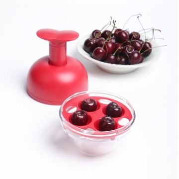 4 Hole Cherry Pitter Tool ABS Press Type Fruit Corer Kitchen Gadget