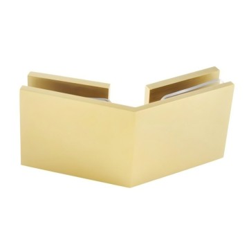 90° Glass-to-Glass Corner Clamp with Sharp Square Body