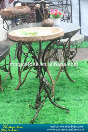 Good design wrought iron garden table