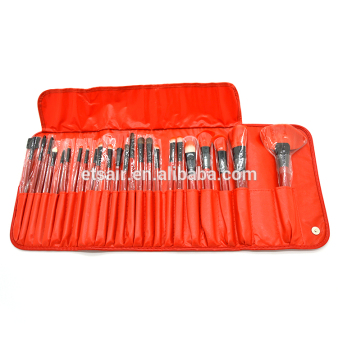 Best Selling Beauty Facial 24 Red Makeup Brush For Christmas Promotion
