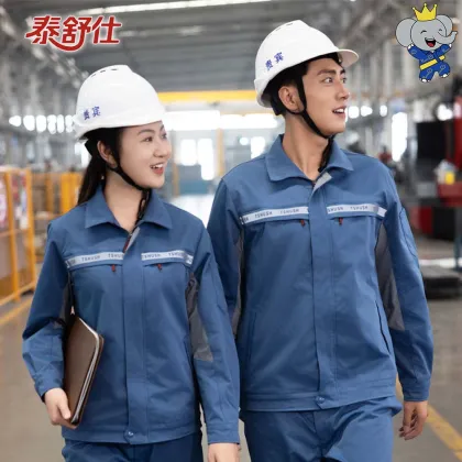 Blue grey work uniform