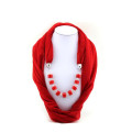 Las mujeres borla accesorios bufanda pendiente